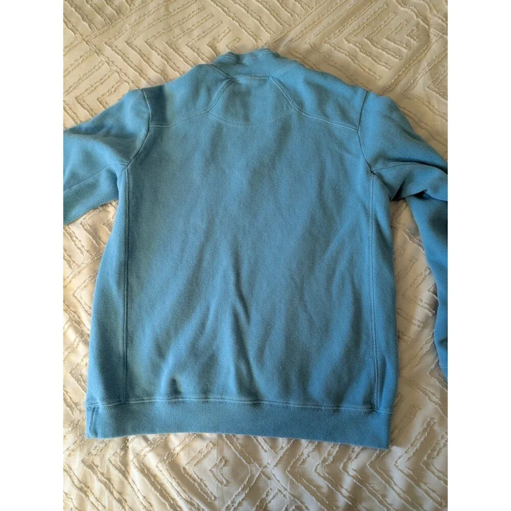 Disney Parks Unisex Small Light Blue Mickey Mouse 1/4 Zip Long Sleeve Pullover